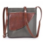 Small Dark Grey and Brown Crossbody Bag (LS1045) | Handbags