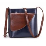 Small Navy and Brown Crossbody Bag (LS1012)