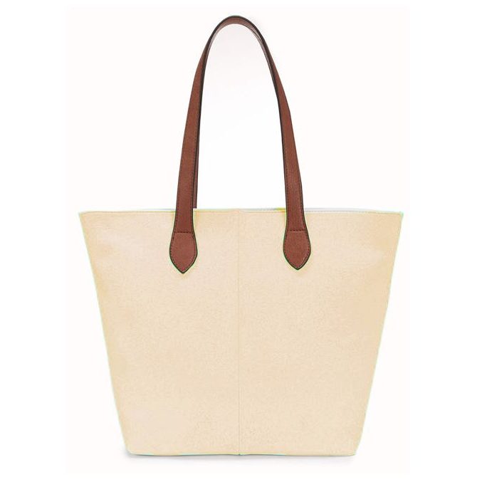 Small Beige Shopper Bag (LS622) | Craft Works gallery