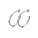 Sterling Silver Circle Heart Hoop Earrings (SM05) | Silver Jewellery