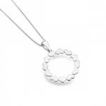 Sterling Silver Circle Heart Pendant (SM04) | Silver Jewellery