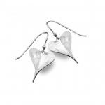 Sterling Silver Heart Hook Earrings (SM22)