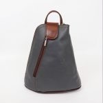 Italian Leather Dark Grey Backpack – Small (BAG7)