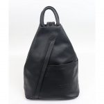 Italian Leather Black Backpack – Large (BAG4)
