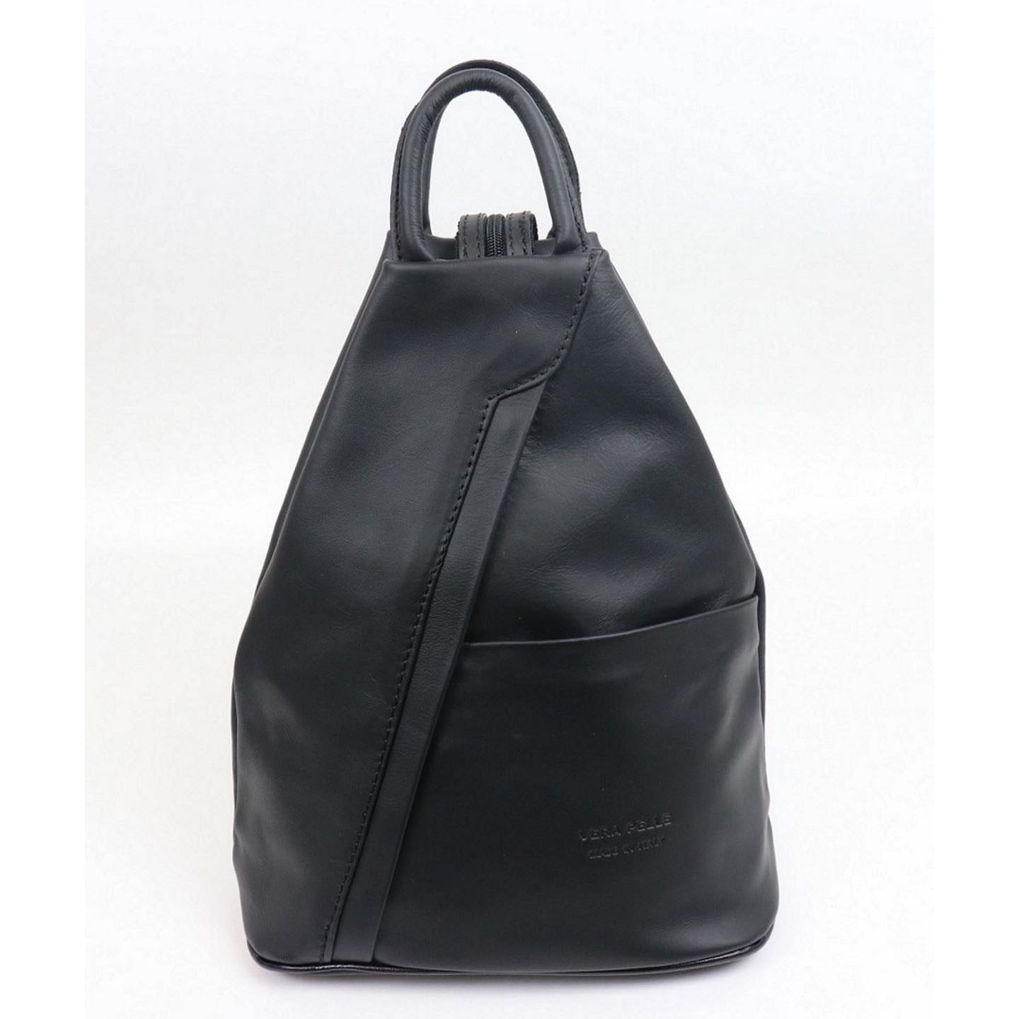 Italian Leather Black Backpack - Large (BAG04) | Craft Works gallery