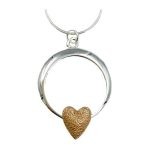 Open Circle Pendant with Heart (G480)