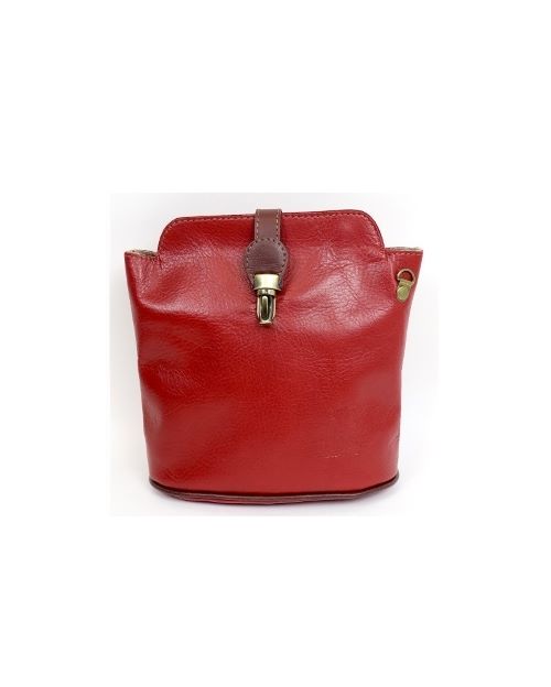 Italian Leather Crossbody Bag - Red (BAG13) | Italian Leather Bags