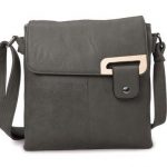 Dark Grey Shoulder/Crossbody Bag (LS948) | Italian Leather Bags