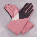 Geometric Design Pink Gloves