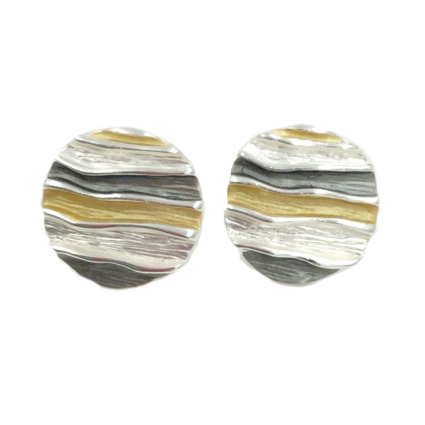 3 Tone Earrings (G336) | Silver Plated Jewellery | Silver Jewellery