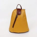 Italian Leather Mustard/Tan Backpack – Small (BAG49)