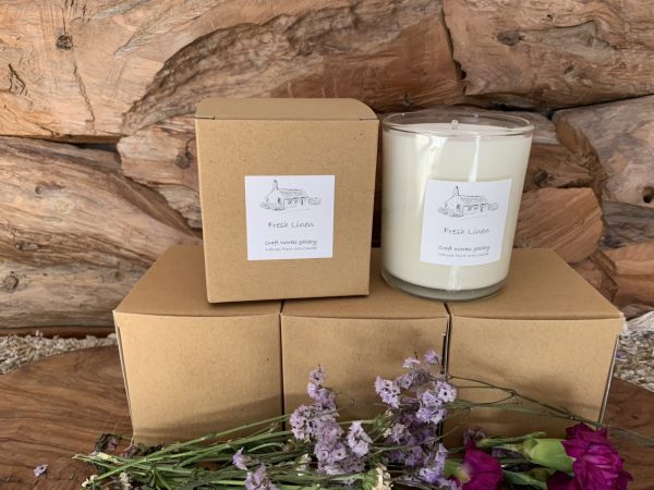Fresh Linen Natural Plant Wax Candle |Homeware Gifts | Eco Friendly Gifts