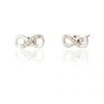 Sterling silver infinity stud earrings