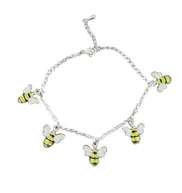 Enamelled Bee Bracelet | Silver Jewellery