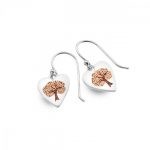 Silver-rose gold tree earrings | Silver Jewellery
