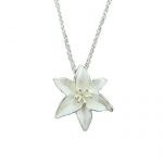White lily necklace