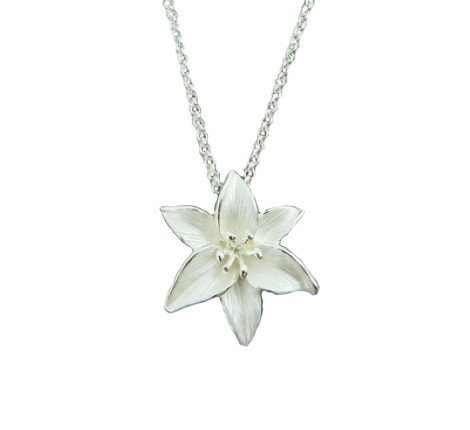 White Lily necklace | Silver Jewellery