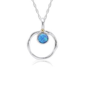 Vibrant blue opalite pendant | Silver Jewellery