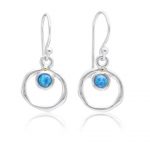 Vibrant blue opalite earrings | Silver Jewellery