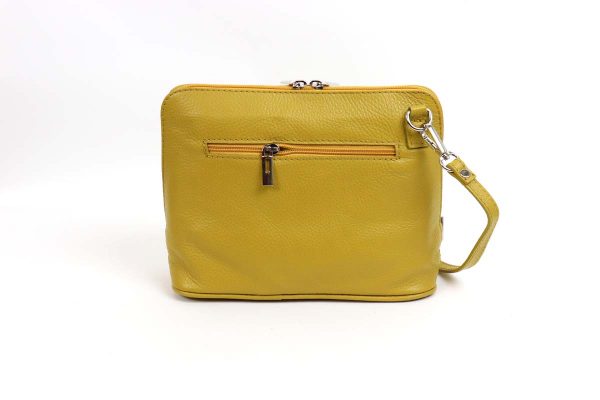 Mustard bag rear | Italian Leather Bags