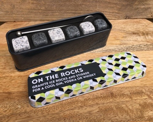Granite Ice cubes in tin | Unusual Gifts