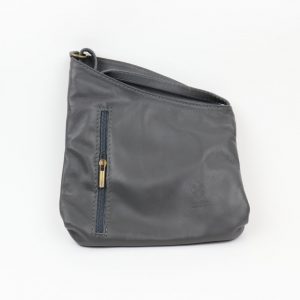 Grey leather bag | Italian Leather Bags