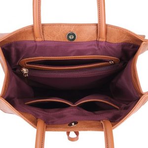 Faux leather backpack inner