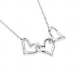 Interlocking heart necklace | Silver Jewellery
