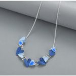 Blue heart necklace (G864)