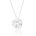 Silver knot necklace