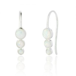 White opalite earrings