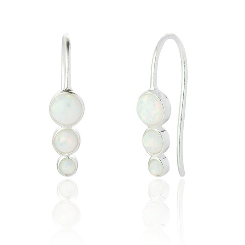 White opalite earrings