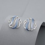 Open blue earrings G899