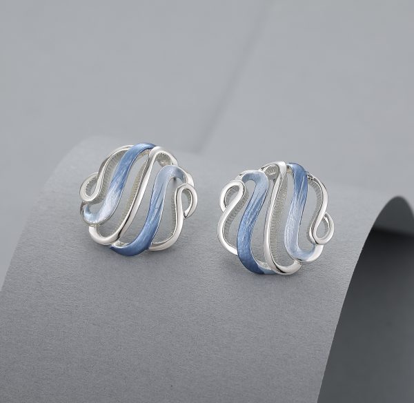 Open blue earrings