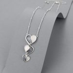 Triple heart necklace 2 tone G914