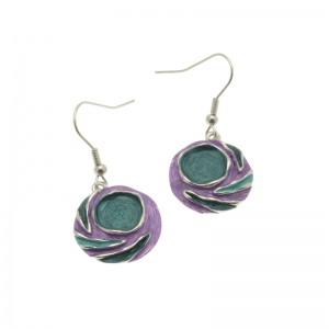 Teal purple earrings