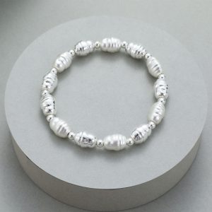 Bracelet silver ovals