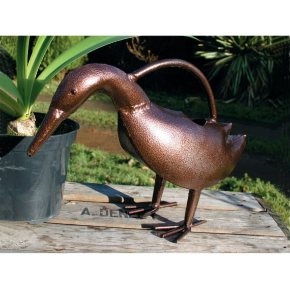 Bronze duckling watering can