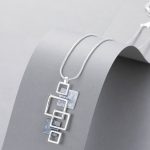 Grey silver layered necklace G1002