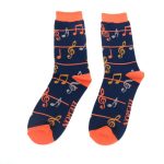Men’s socks music navy MS135