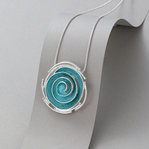 Necklace turquoise swirl