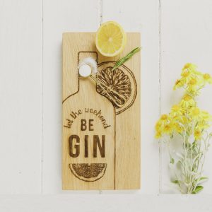 Gin Serving Board Oak