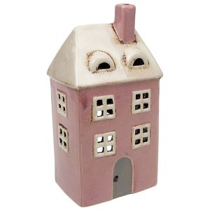Ceramic House Tealight pink
