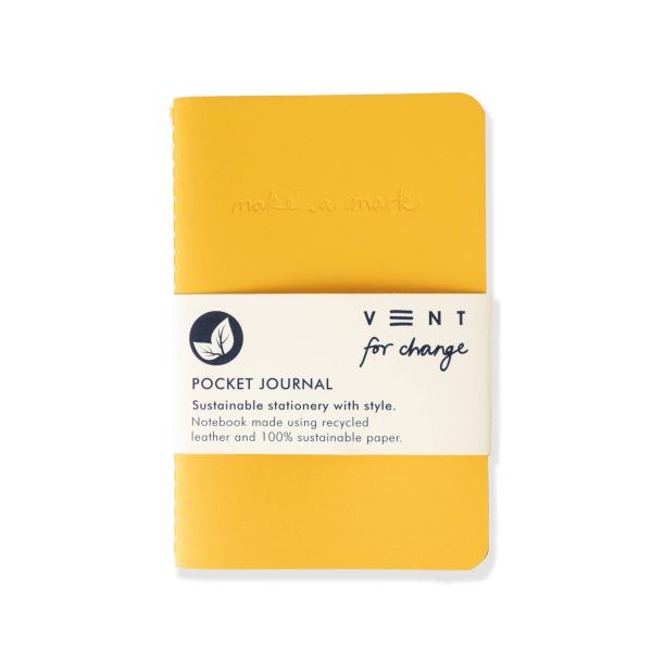 Recycled pocket notebook yellow