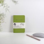 Recycled leather pocket notebook green VE016