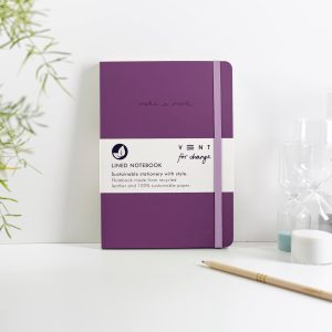Releather notebook purple