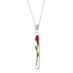 Rose bud long stem necklace SV015