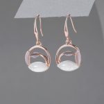 Rose gold plated earrings G1243
