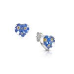 Forget me not heart studs SV005