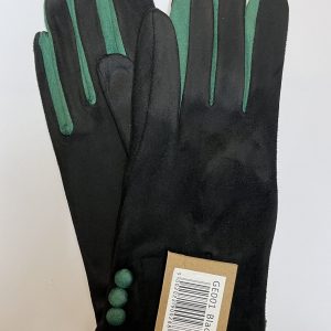 Black/teal gloves